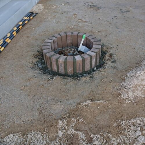 レンガサークルです。