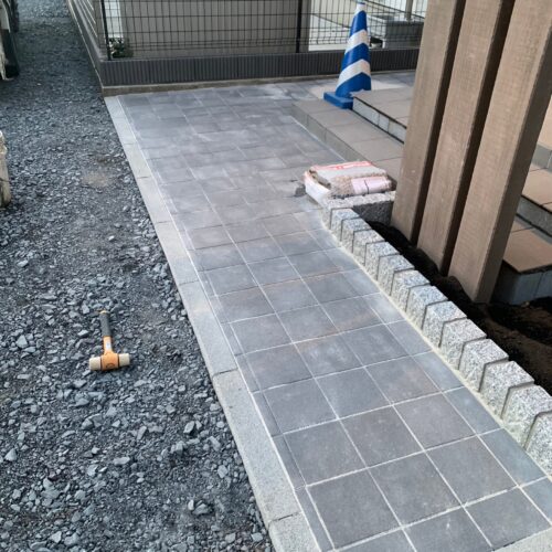 インターロッキング施工です。