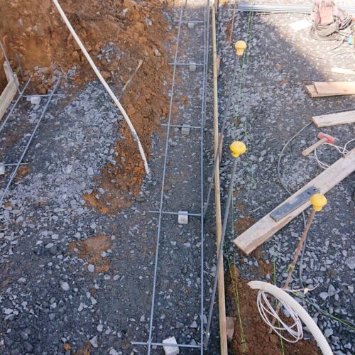 ブロックベースの配筋です。