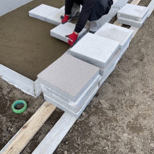 平板施工です。