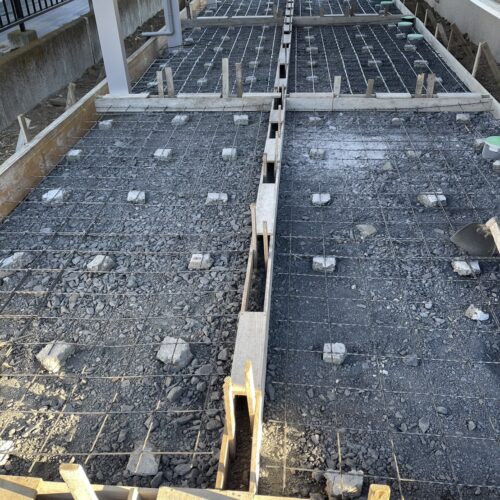 土間メッシュ状況です。