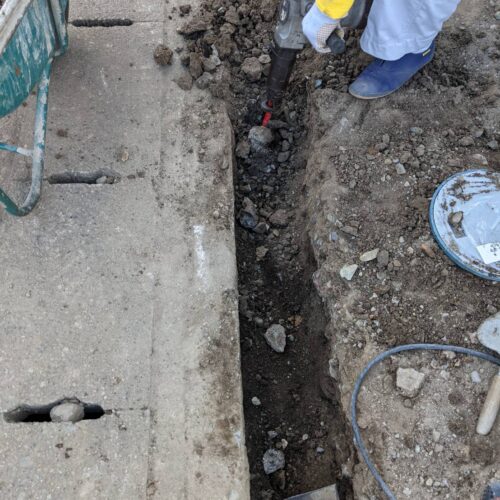 北面斫り掘削作業です。