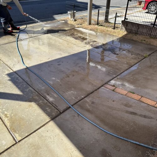 作業完了後の清掃作業です。