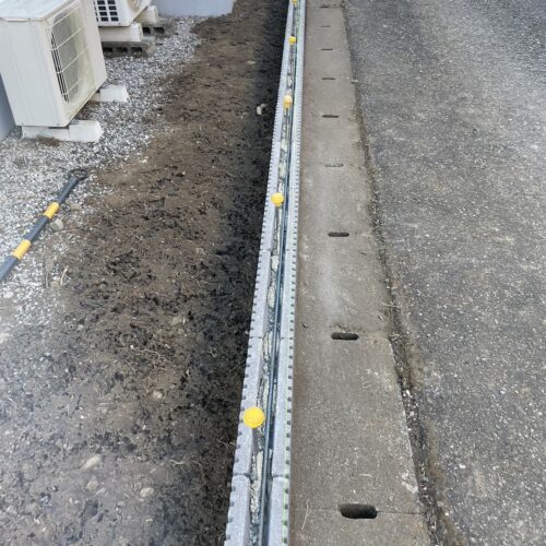 境界ブロック積みです。