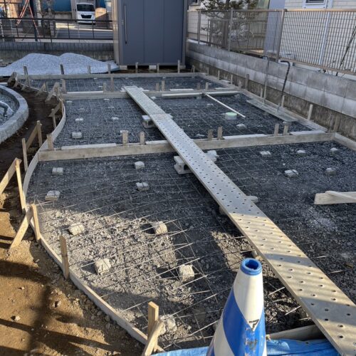 土間メッシュ状況です。