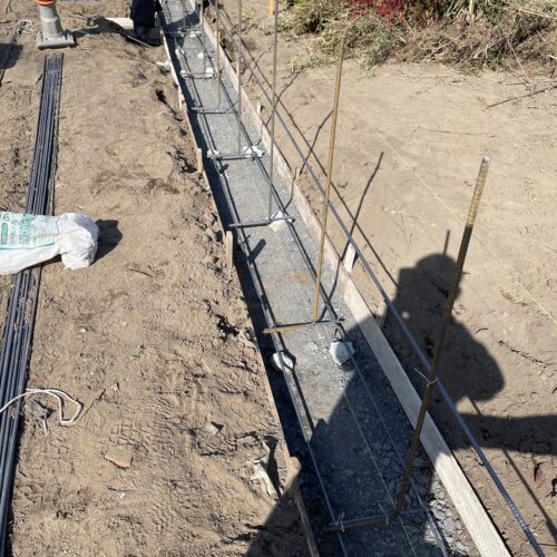 鉄筋組立です。