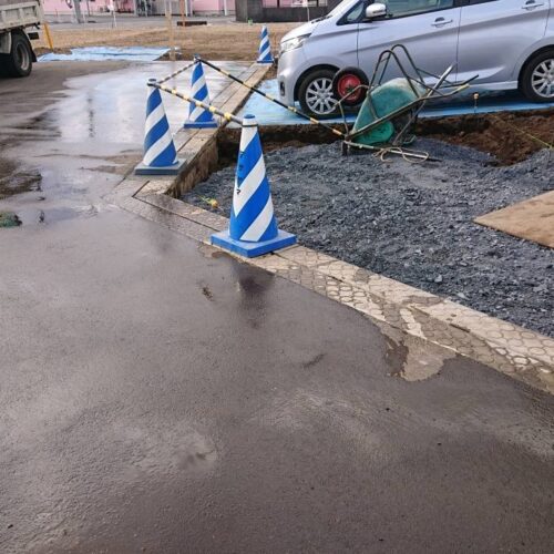 作業完了後の道路清掃です。