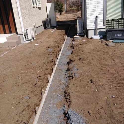 型枠の施工です。