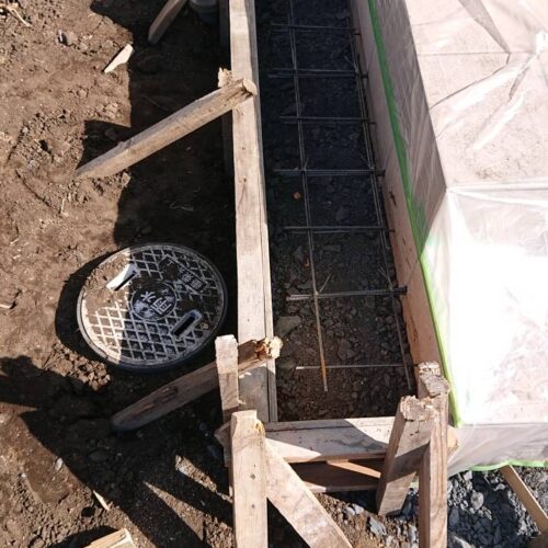 タイル下地の配筋です。