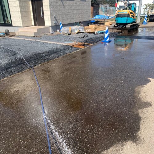 作業終了後の清掃です。