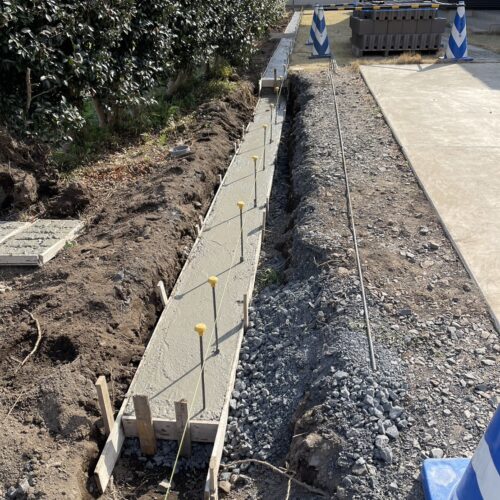 ベースコンクリート状況です。