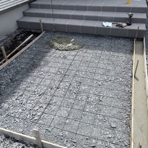 平板下地コンクリート状況です。