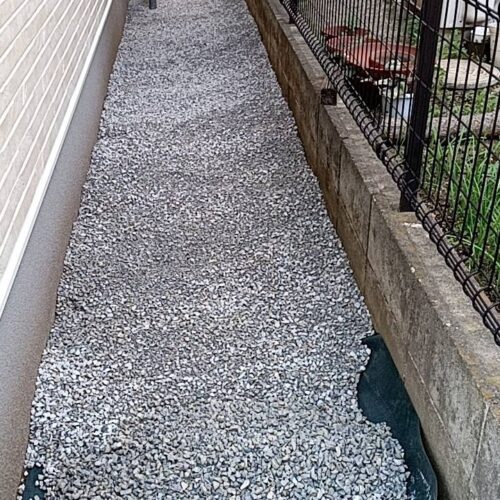 防草シート6号砕石です。