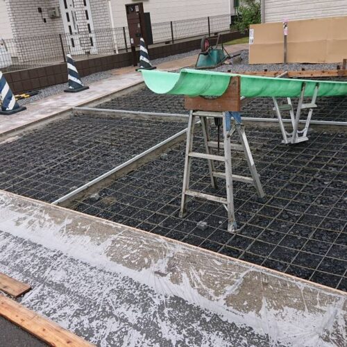 生コンの養生です。