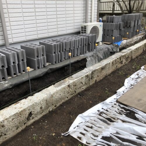 本日は雨の為、工事作業はお休みとなります。