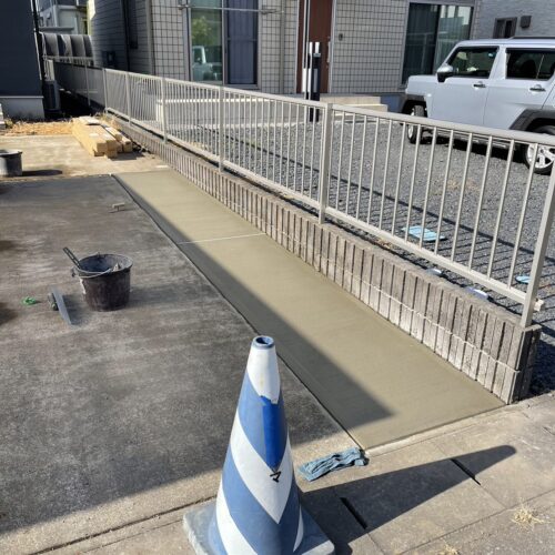 土間コンクリート完了です。