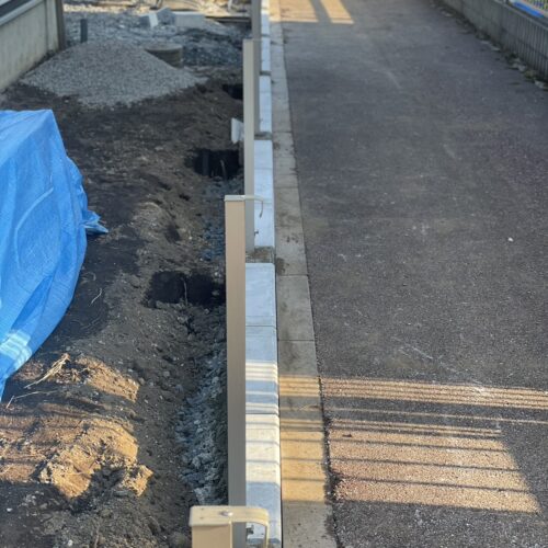 地先施工です。