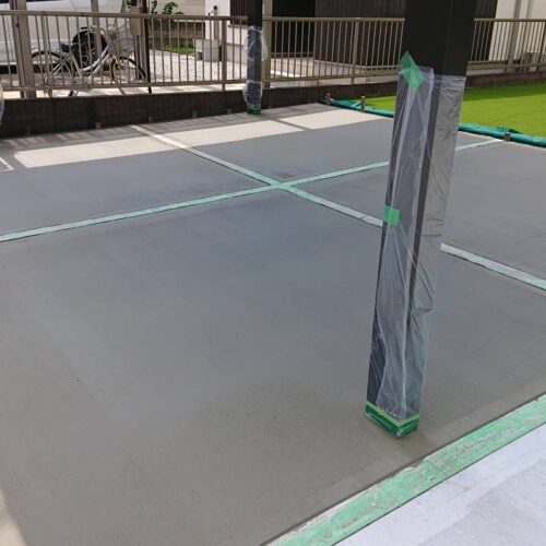 土間コンクリート打設完了です。