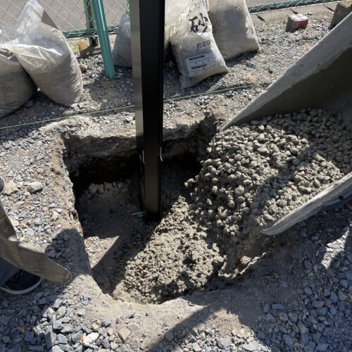 基礎コンクリート打設です。