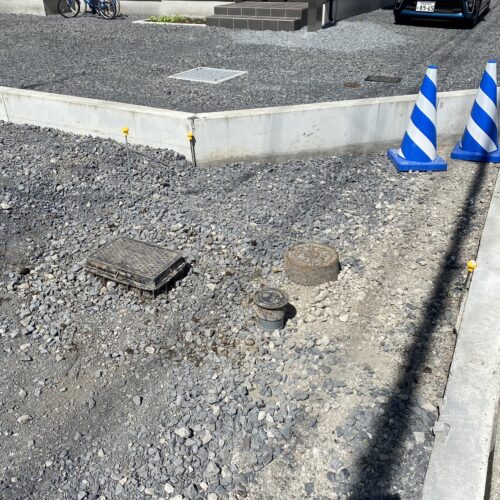 量水器の高さ調整の設備工事となります。