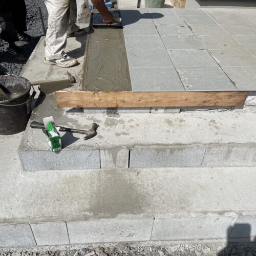 タイル施工です。