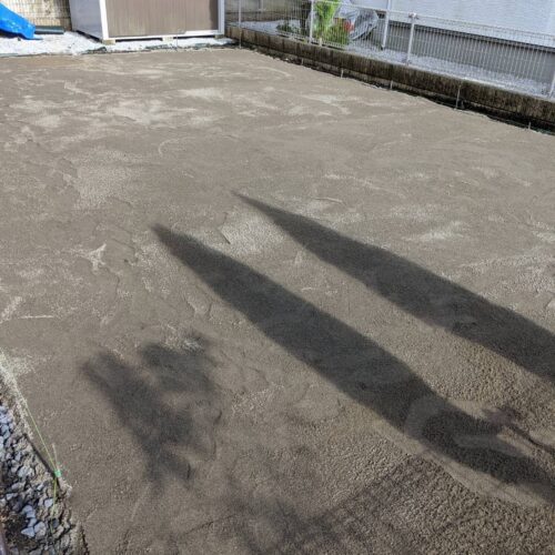 インターロッキング下地山砂敷きです