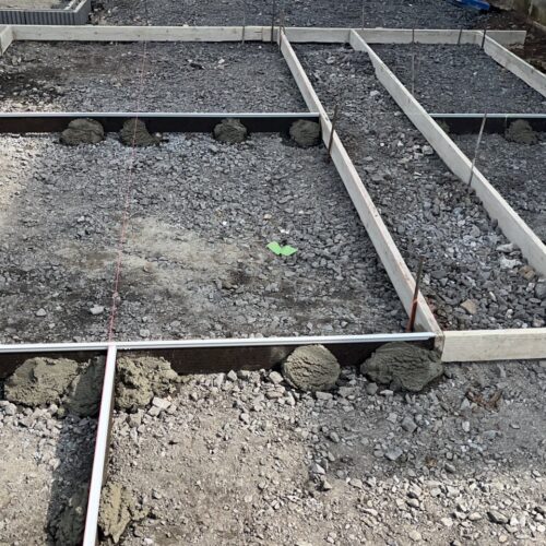 土間コンクリート枠組みです。