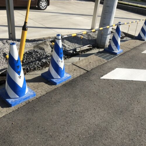 ブロックベースコンクリートの打設です。