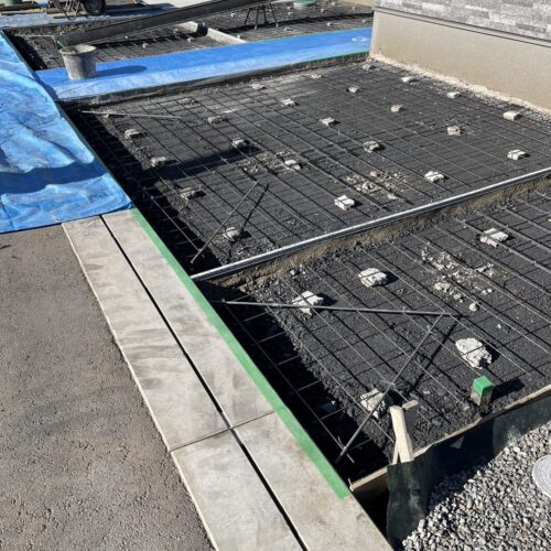 土間メッシュ状況です。