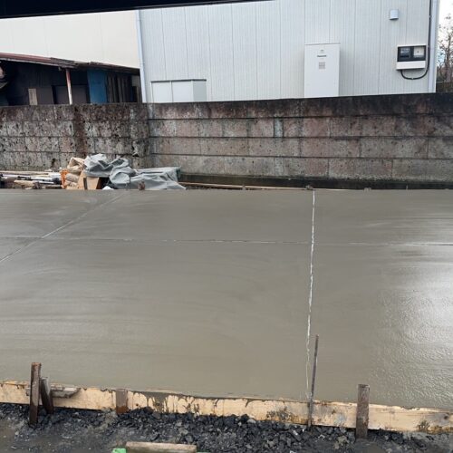 土間コンクリート打設後になります。