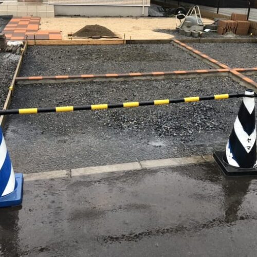 本日は雨の為、工事作業はお休みとなります。