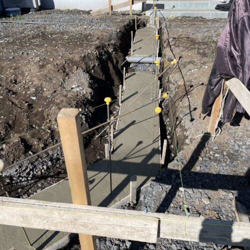 ブロックベースコンクリート状況です。