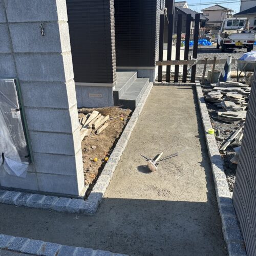 天然石下地コンクリート