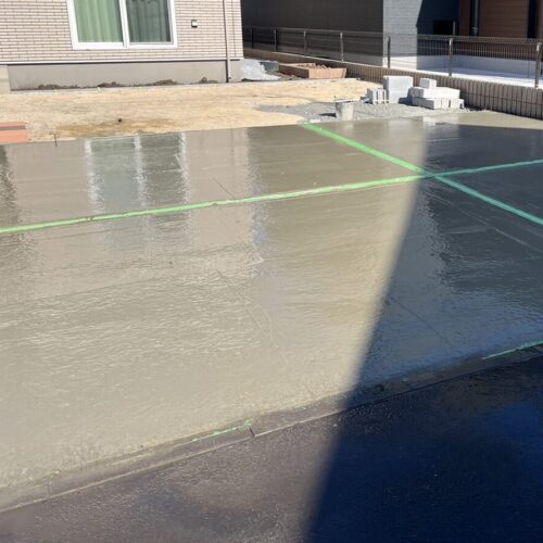 コンクリート打設です。