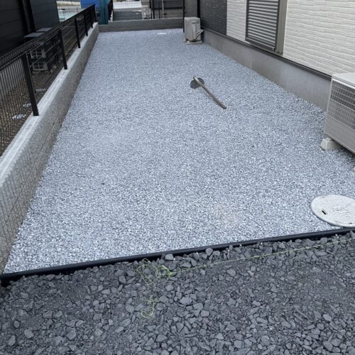 6号砕石敷き状況です。