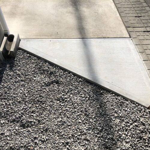 コンクリートの養生完了です。