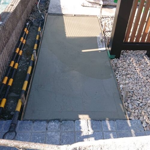 コンクリート打設です。