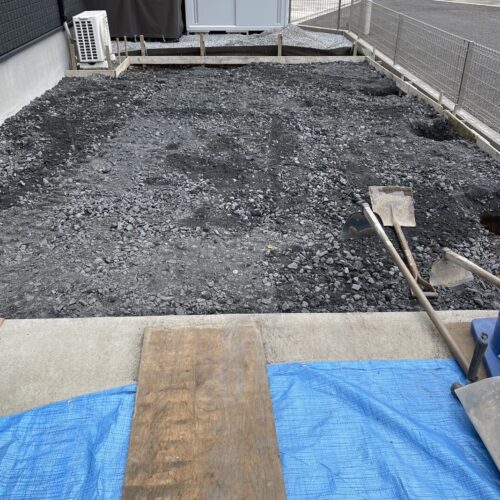 砕石入れ状況です。