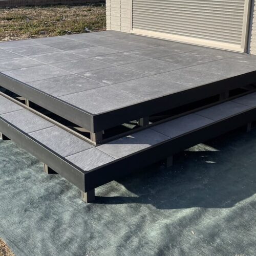 タイルデッキ施工完了です