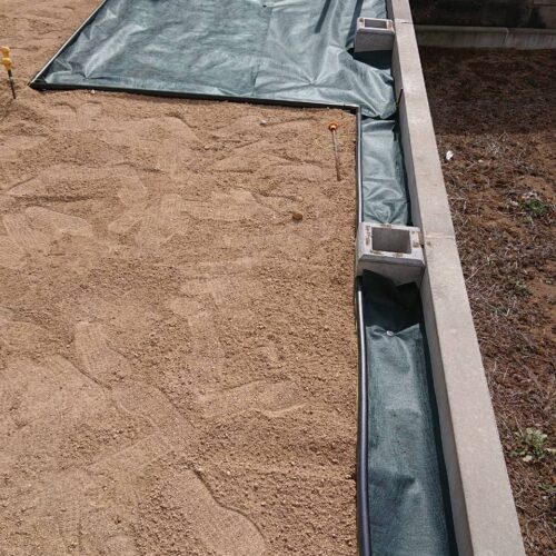 防草シートです。