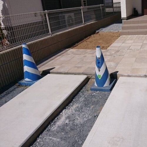 インターロッキングの施工です。