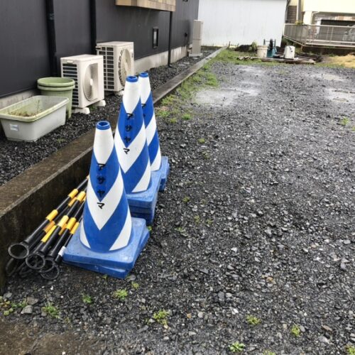 本日は雨の為に工事作業はお休みとなります。