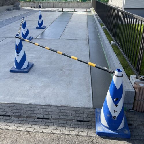 土間コンクリート打設です。