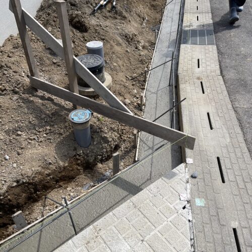 ブロックベースコンクリート打設です。