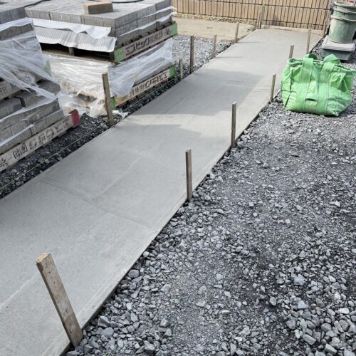 インターロッキング下地コンクリート状況です。