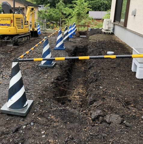 本日は雨の為に工事作業はお休みとなります。