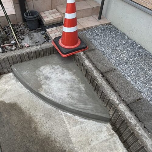 階段コンクリート施工です。