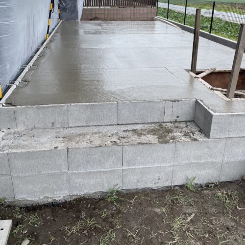 タイル下地コンクリート施工状況です。