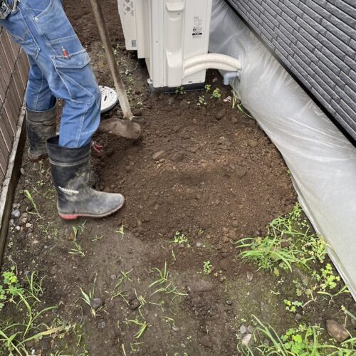 外周部埋め戻し整地です。