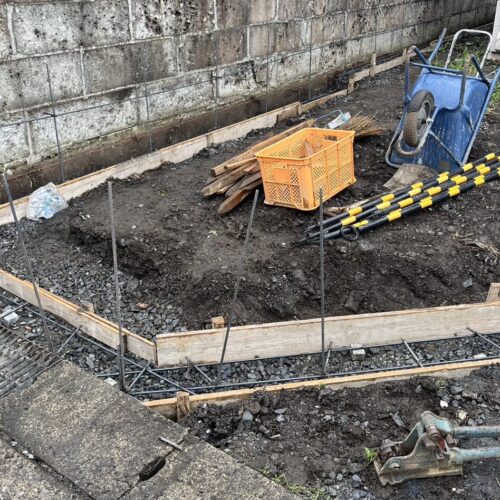 配筋作業です。